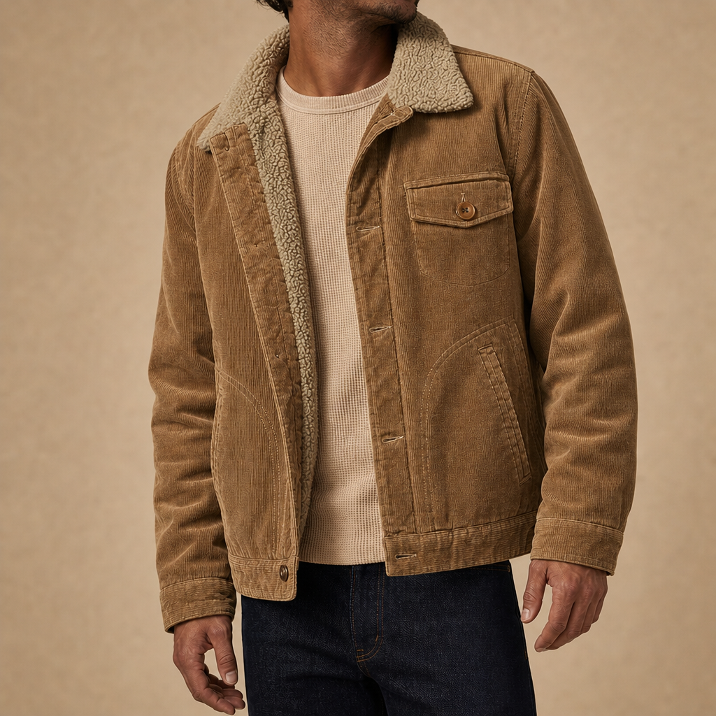 Harlan Sherpa Lined Corduroy Jacket