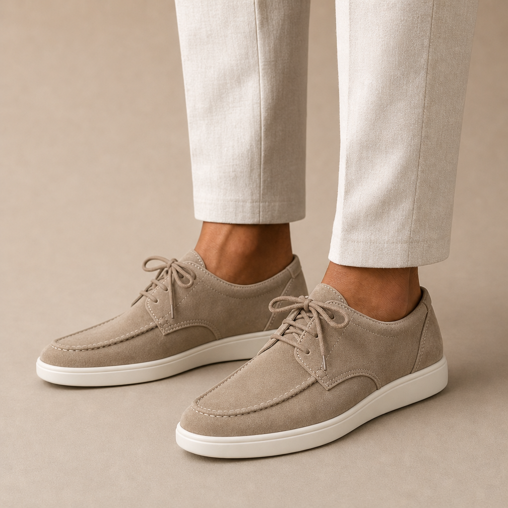 Everett Suede Lace-Up Loafers