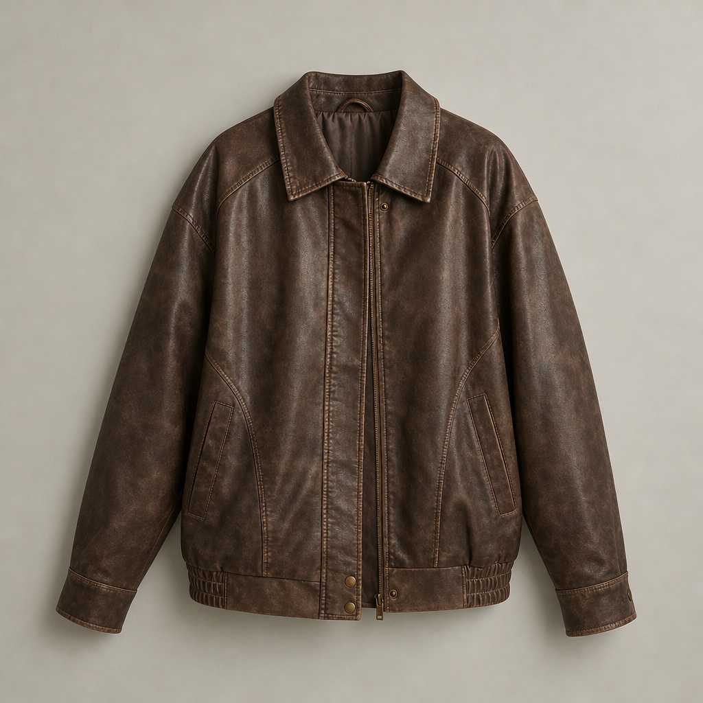 Miriam Oversized Leather Jacket