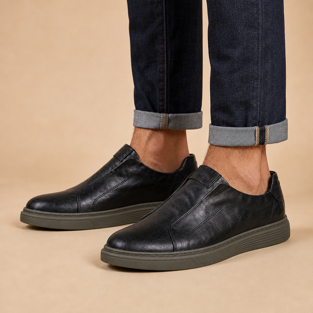 Conrad Leather Slip-On Sneakers