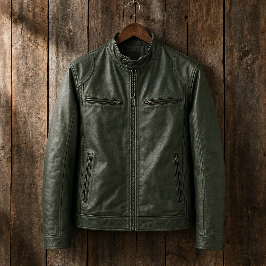 Preston Leather Cafe Racer Jacket