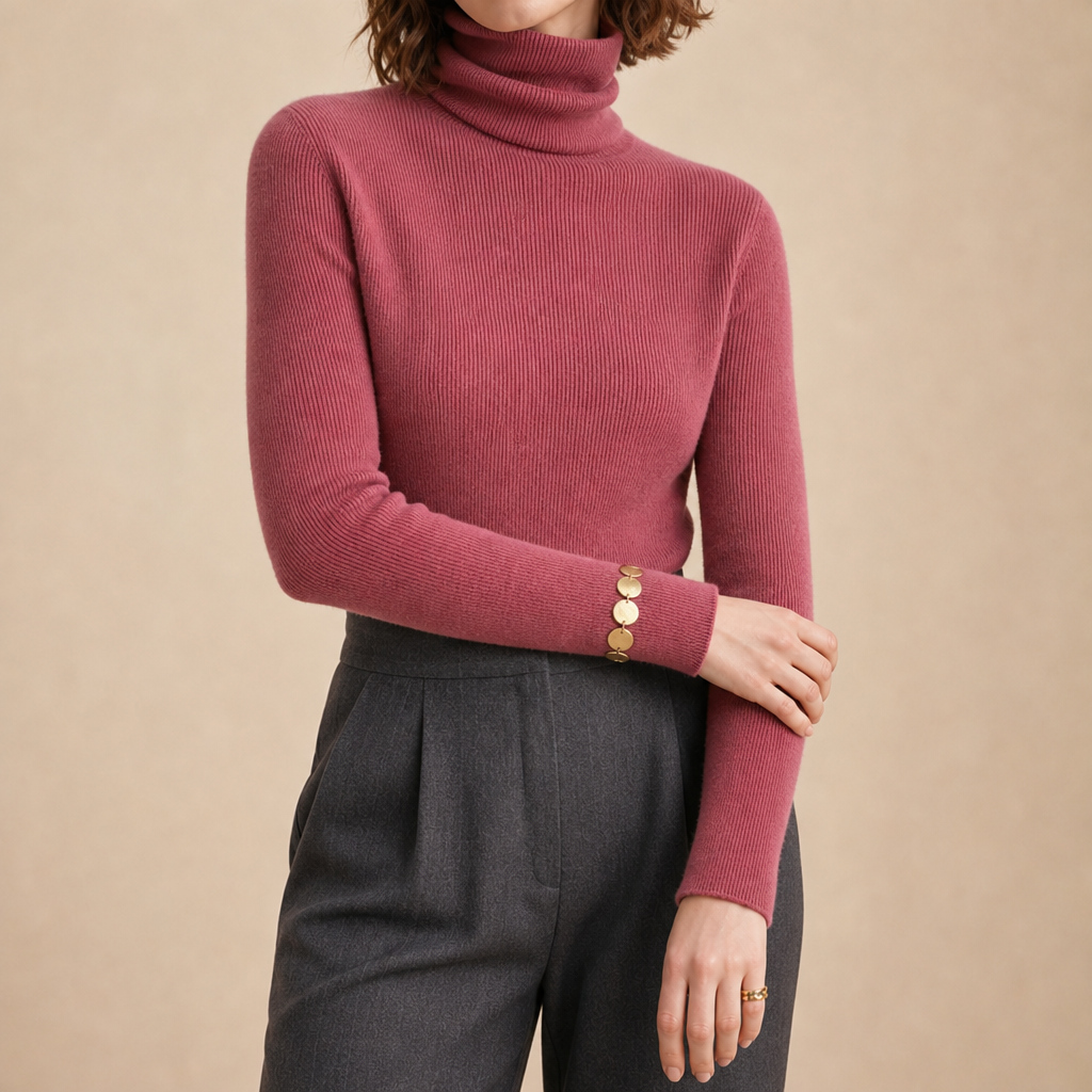 Darlene Cashmere Turtleneck Sweater
