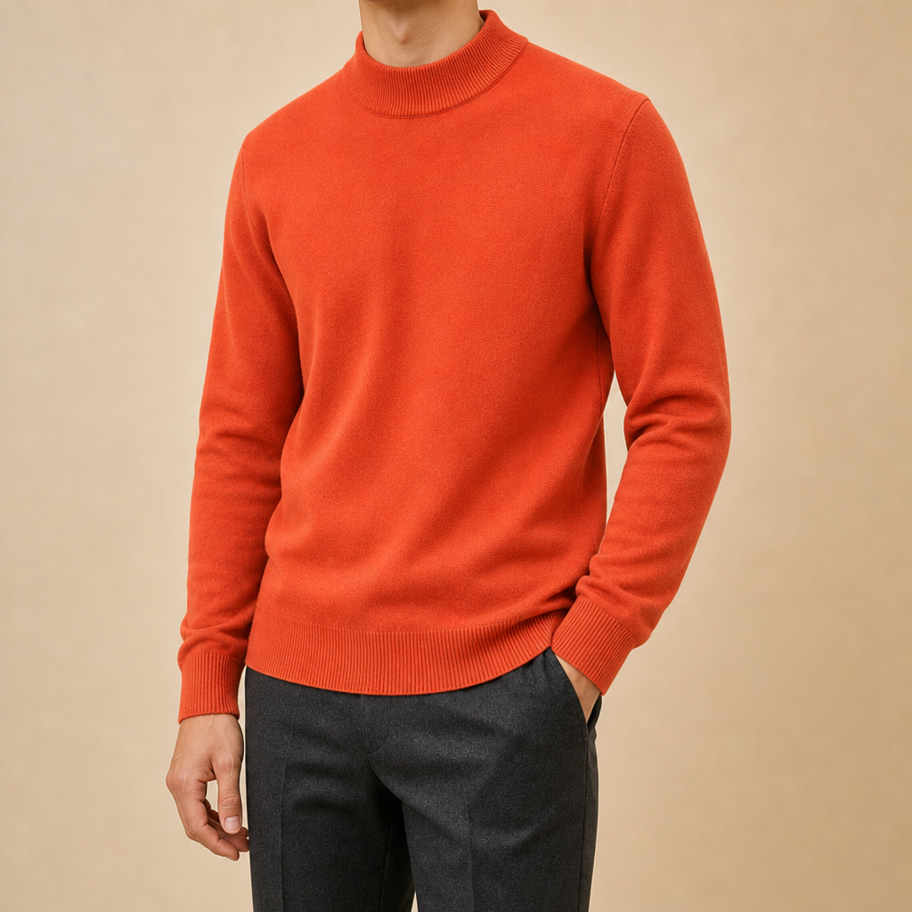 Russell Mock Neck Knit Sweater