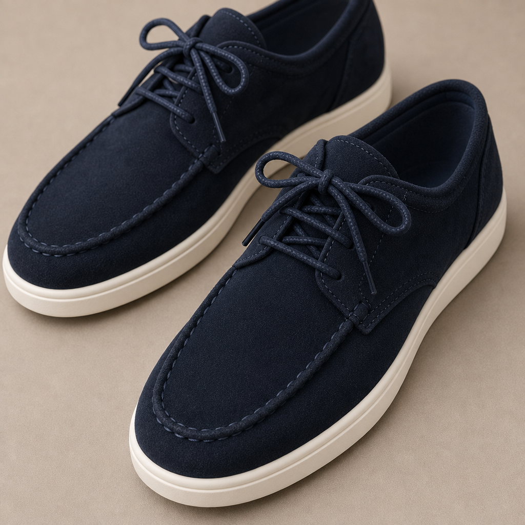 Everett Suede Lace-Up Loafers