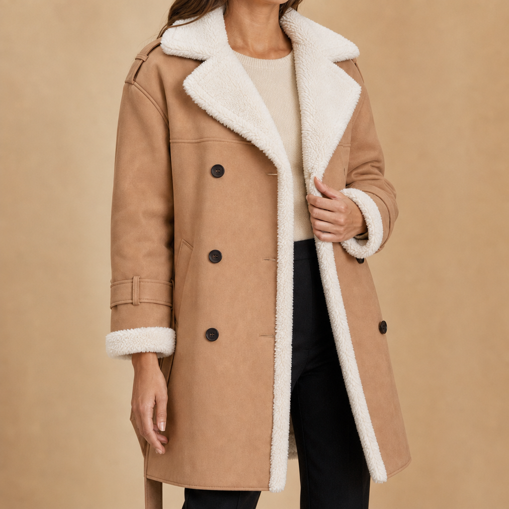 Luella Plush Longline Coat