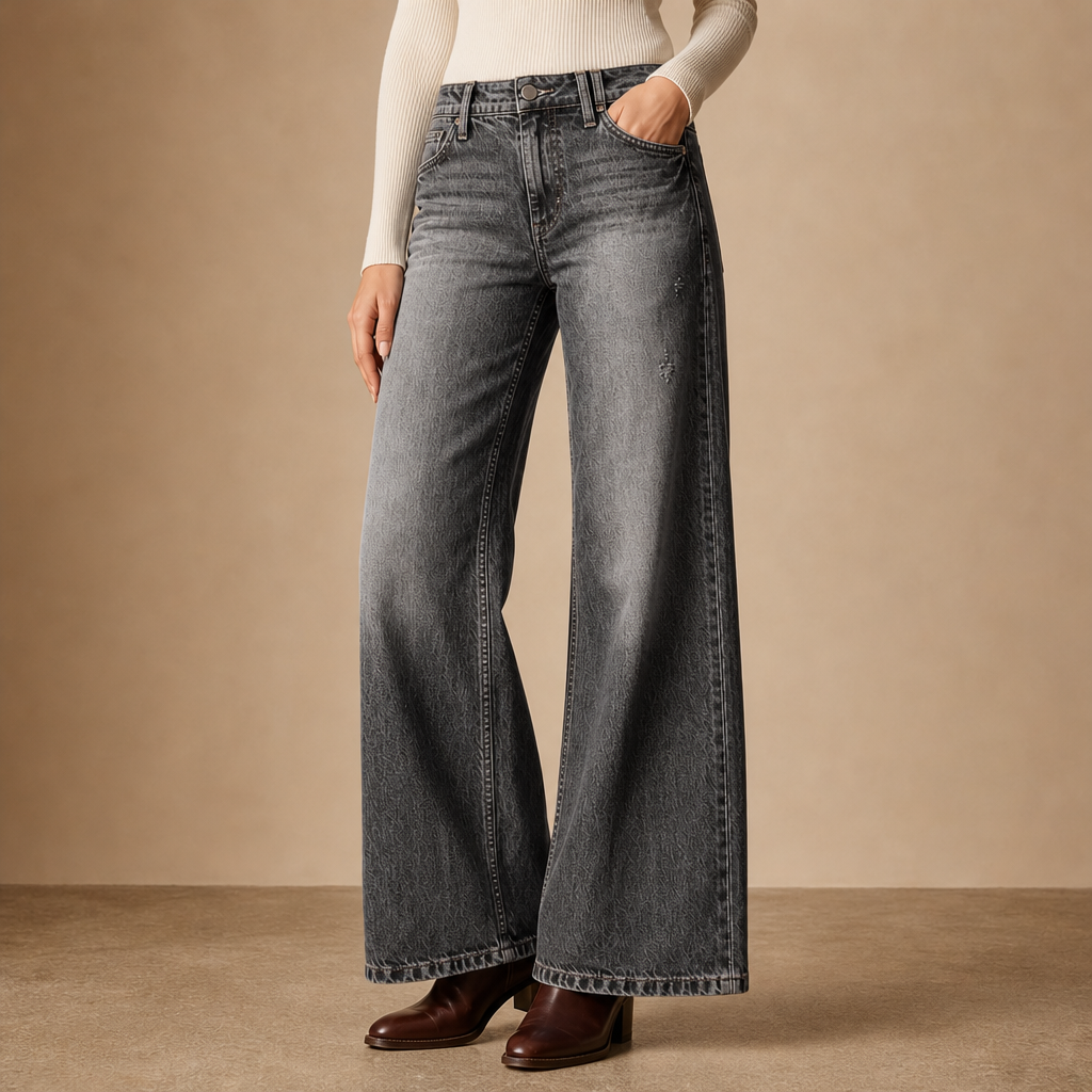 Georgia Wide-Leg Denim Jeans