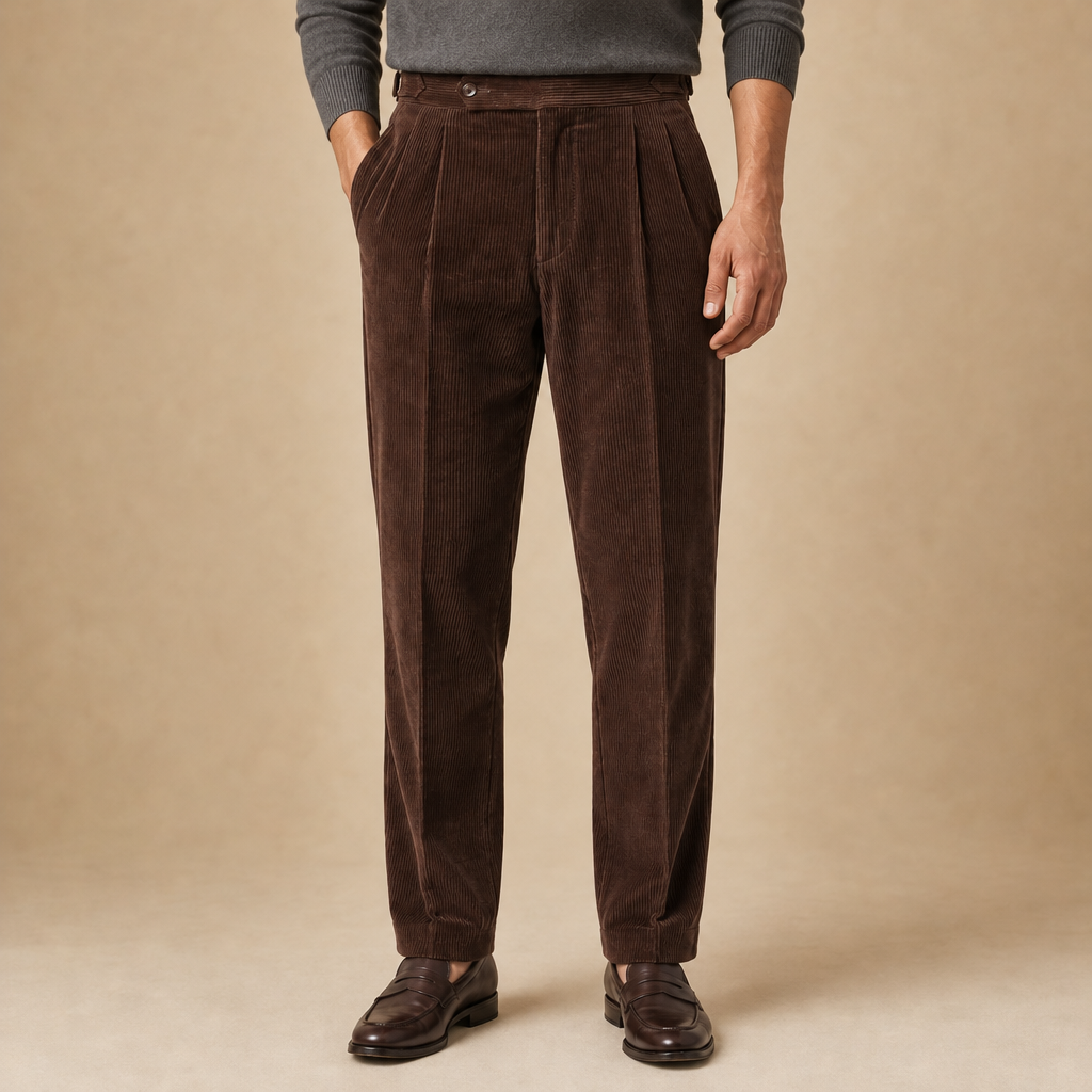 Raymond Pleated Corduroy Trousers