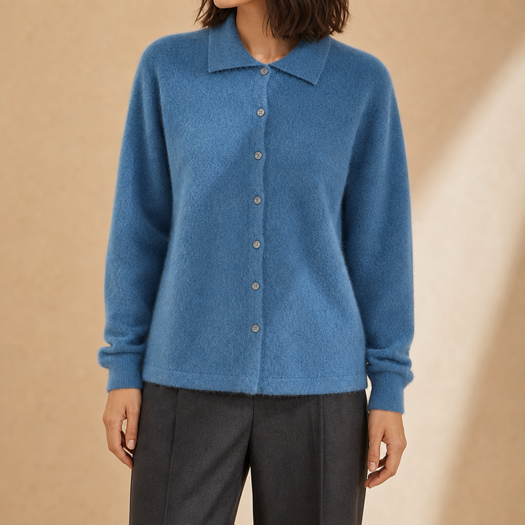 Loretta Collared Cashmere Cardigan