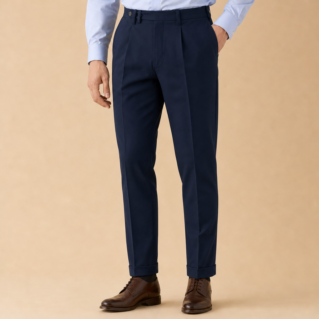 Clyde Pleated Slim Trousers