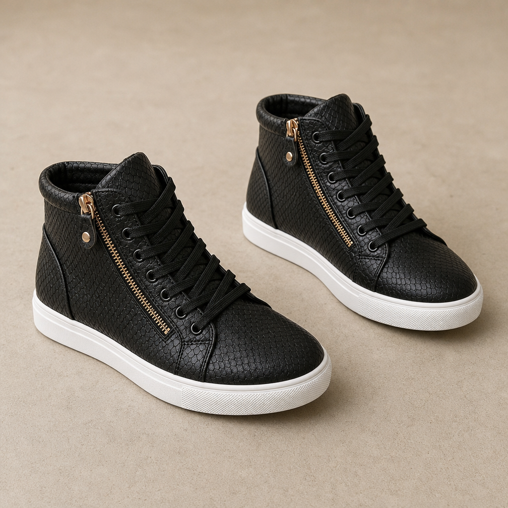 Harriet Side-Zip High-Top Sneakers