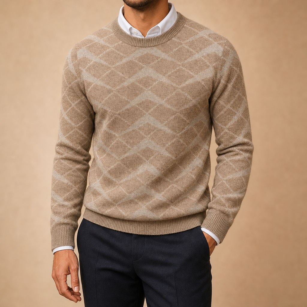 Eldridge Geometric Cashmere Sweater