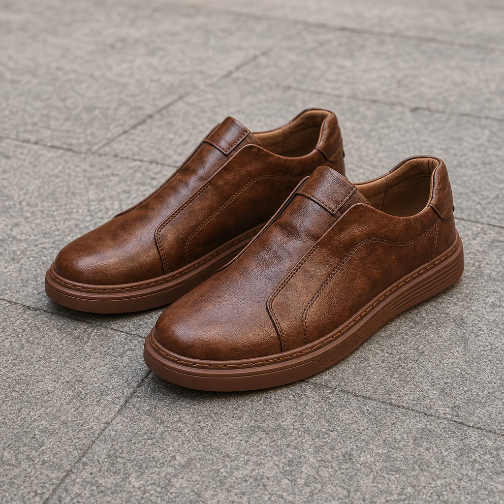Conrad Leather Slip-On Sneakers