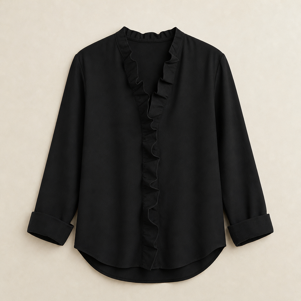 Adele Ruffled V-Neck Blouse