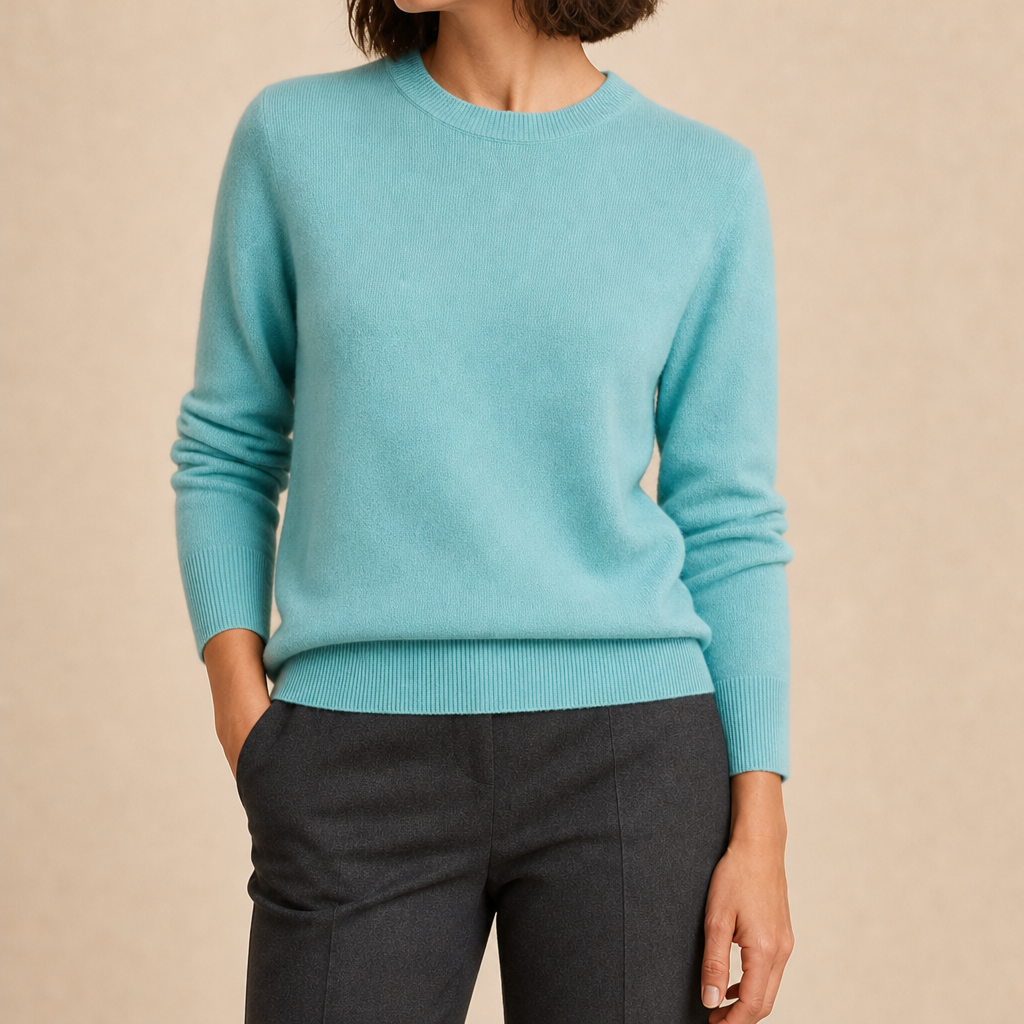 Pearl Cashmere Crewneck Sweater