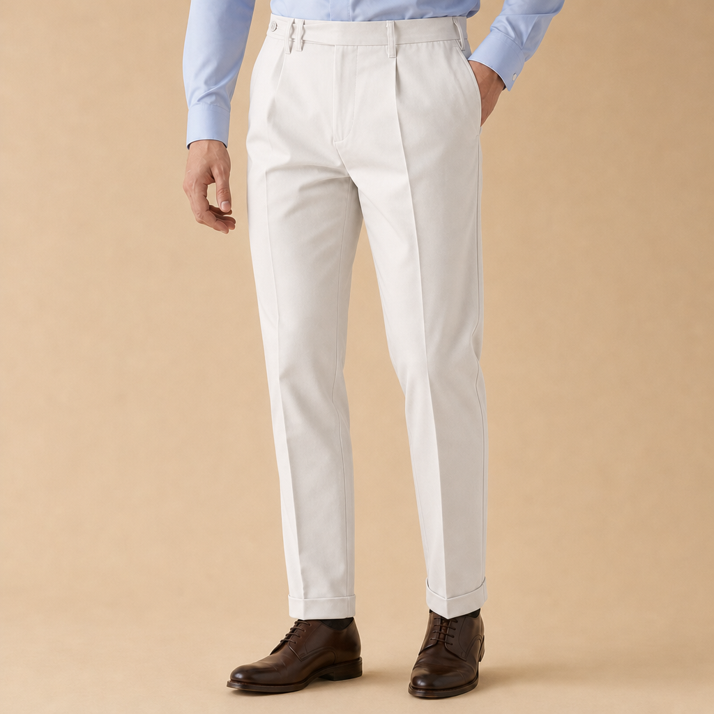 Clyde Pleated Slim Trousers