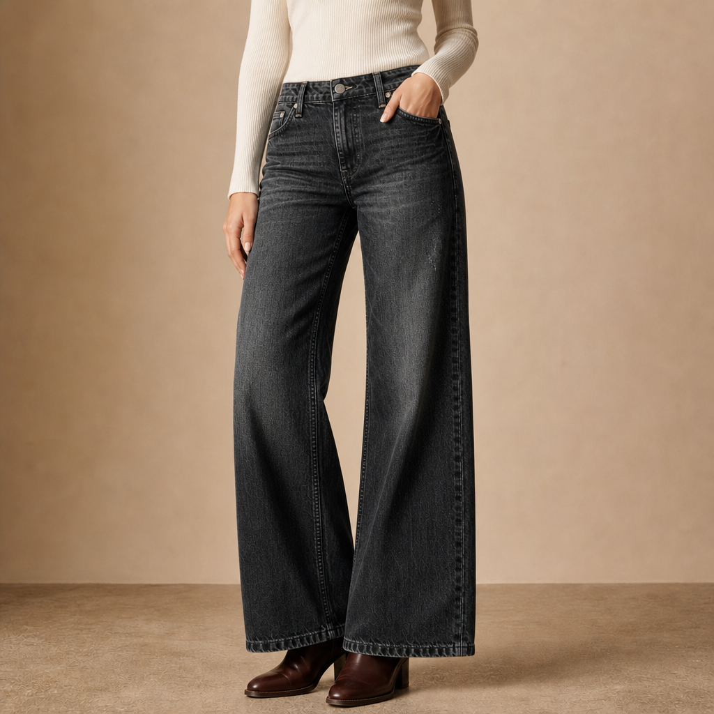 Georgia Wide-Leg Denim Jeans