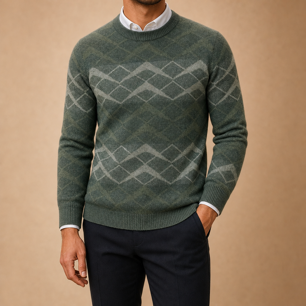 Eldridge Geometric Cashmere Sweater