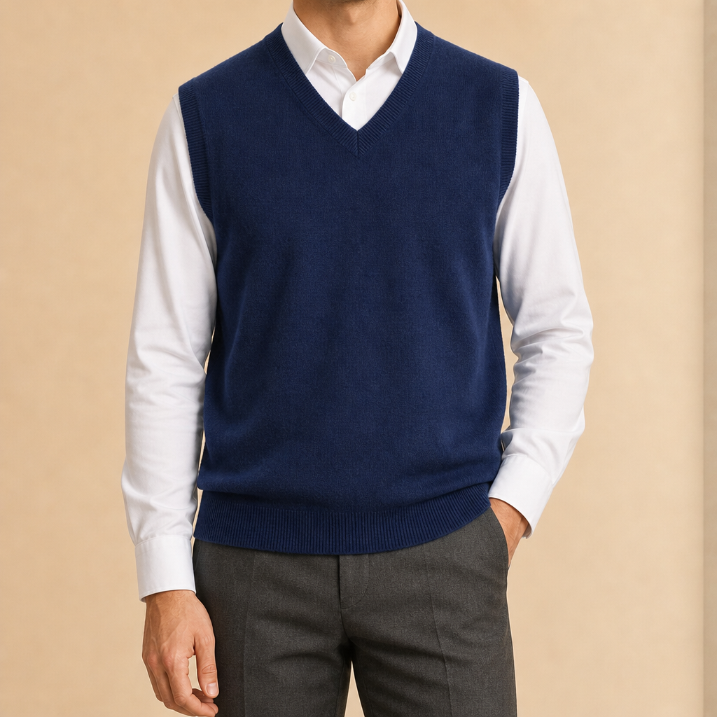Willis Merino Wool V-Neck Vest