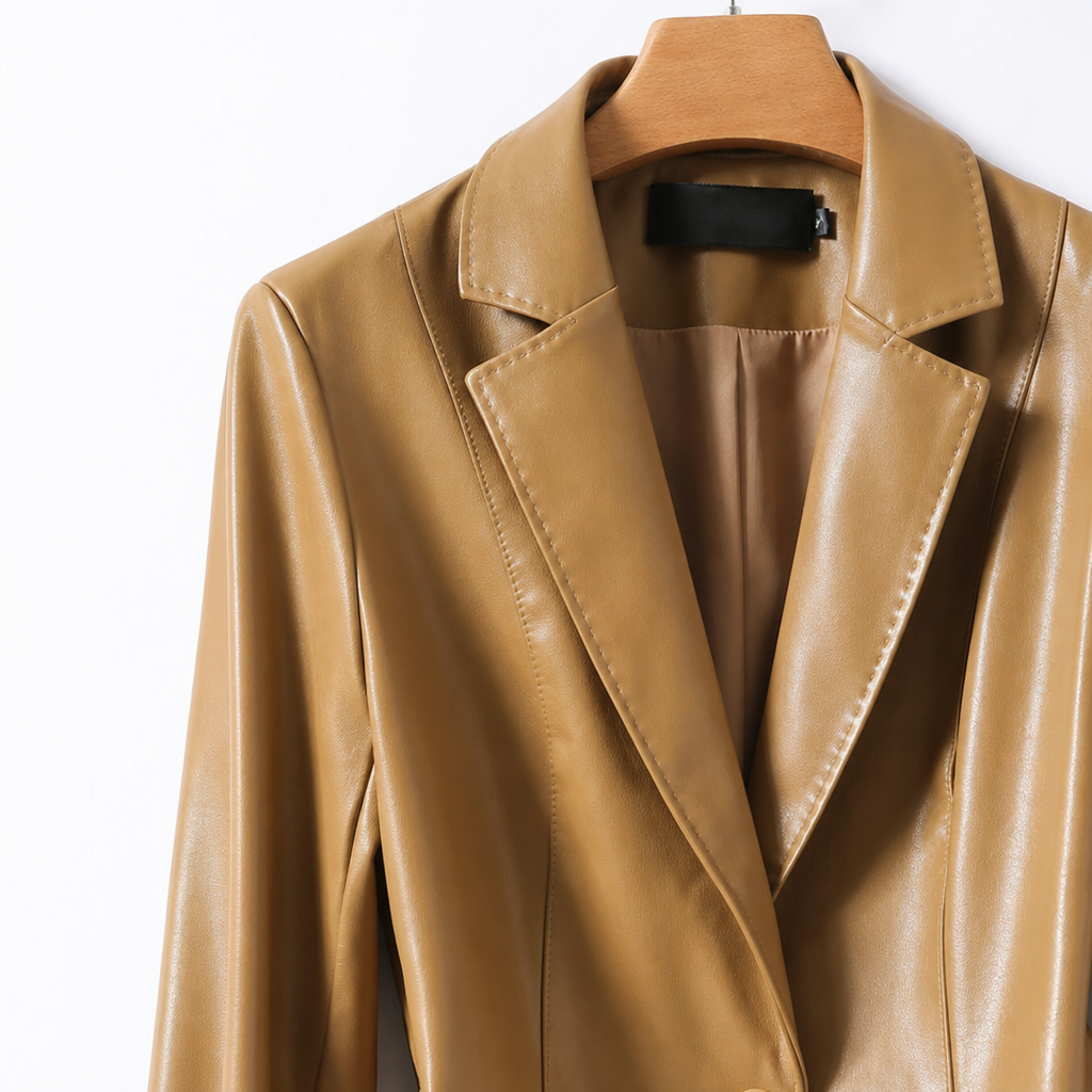 Willa Tailored Leather Blazer