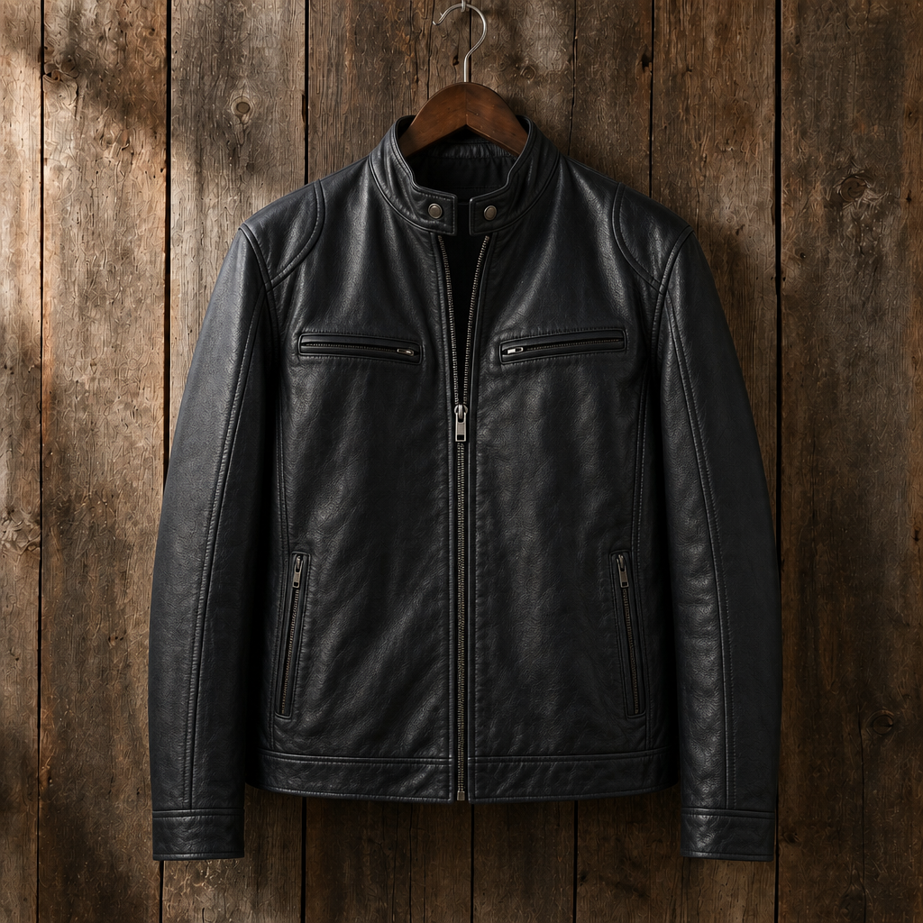 Preston Leather Cafe Racer Jacket