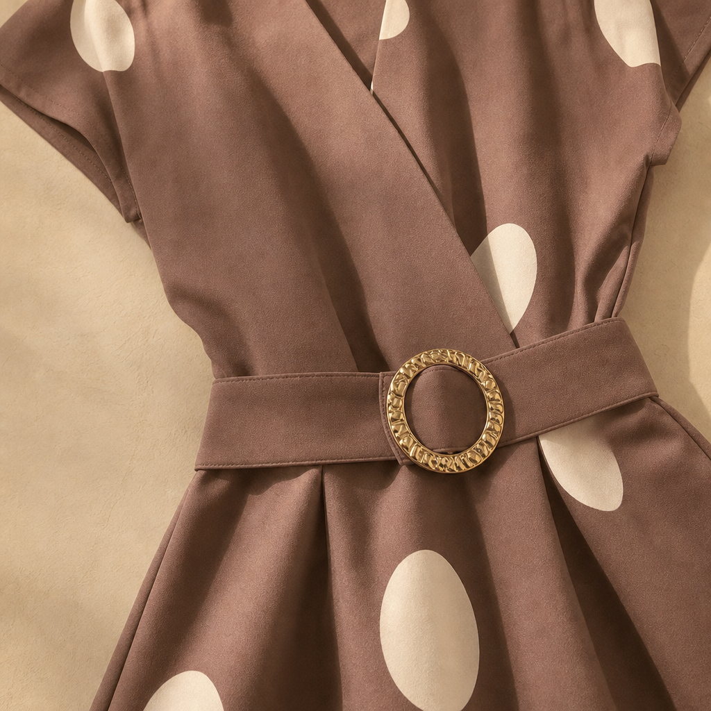 Adeline Polka Dot Wrap Dress