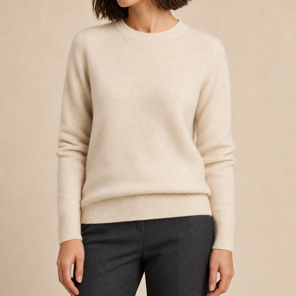 Pearl Cashmere Crewneck Sweater