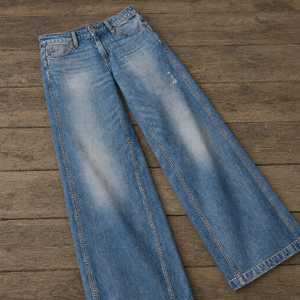 Georgia Wide-Leg Denim Jeans