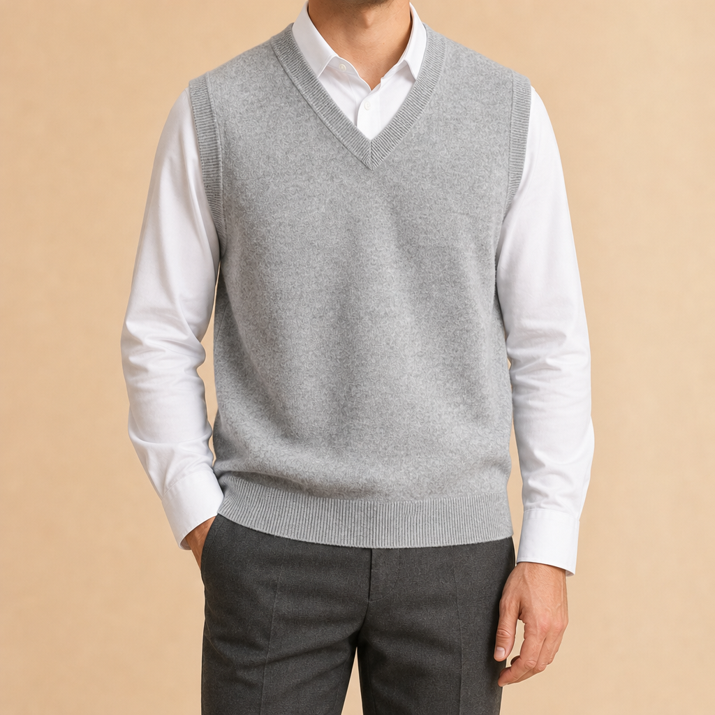 Willis Merino Wool V-Neck Vest