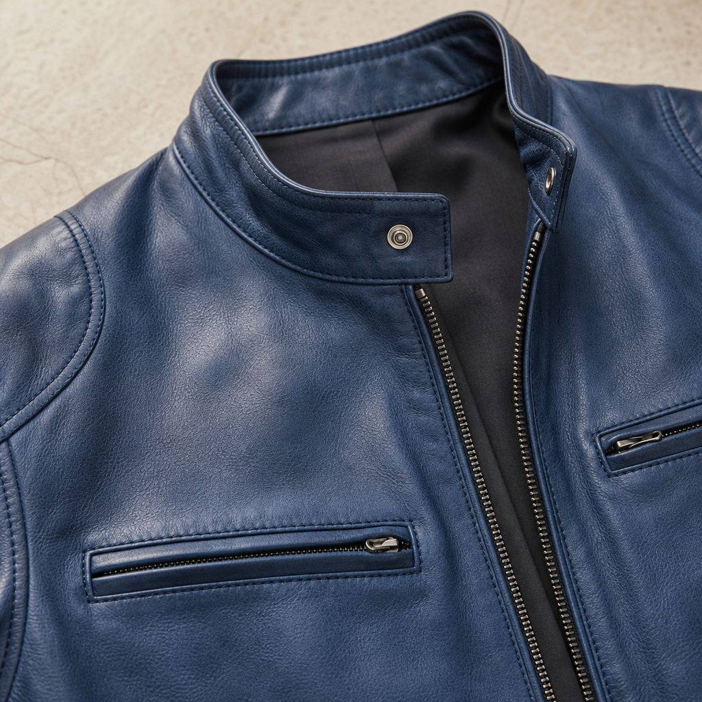 Preston Leather Cafe Racer Jacket