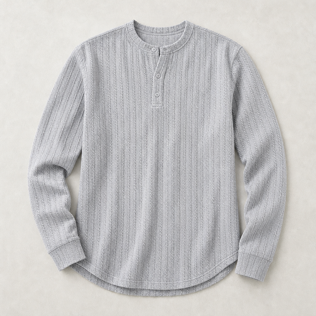 Vaughn Ribbed Henley Shirt