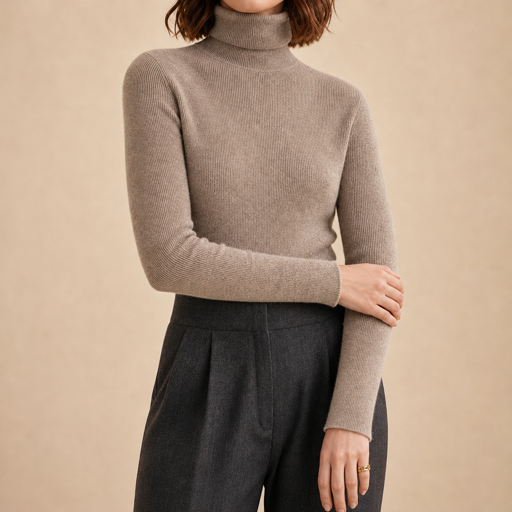 Darlene Cashmere Turtleneck Sweater
