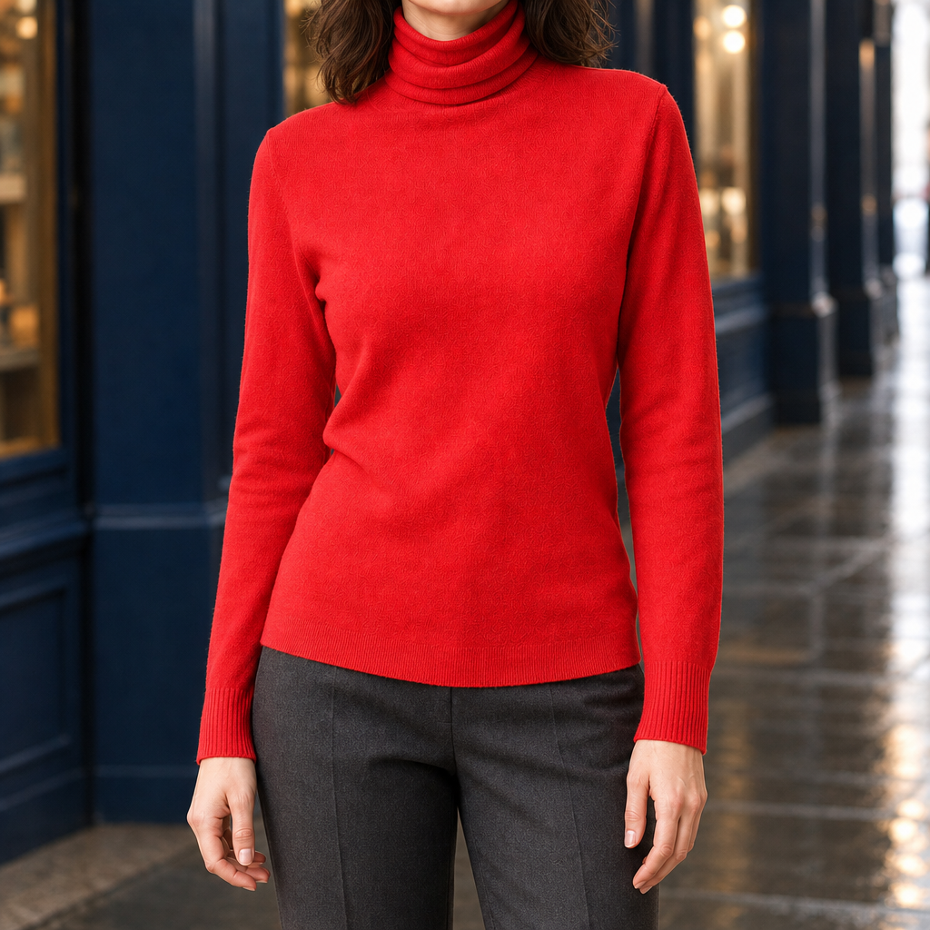Elsie Fine Knit Turtleneck Sweater