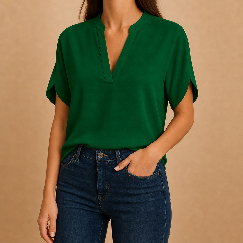 Marian Split-Sleeve Blouse