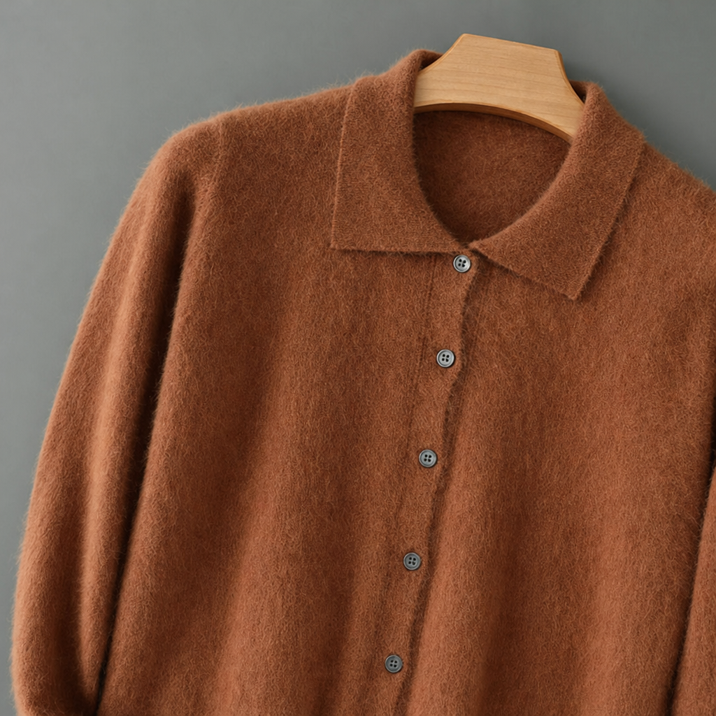 Loretta Collared Cashmere Cardigan