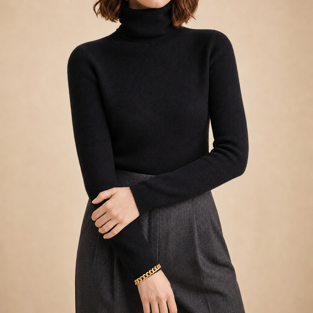 Darlene Cashmere Turtleneck Sweater